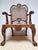 Chippendale Bergere Armchair in Carved Mahogany with Caned Backrest and Lion's Claw and Ball For Sale - Image 18 of 18