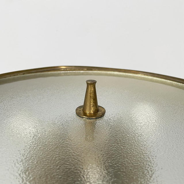 Mid-Century Modern Italian Brass and Glass and Black Metal Table Lamp by Max Ingrand for Fontana Arte, 1950s For Sale - Image 12 of 18