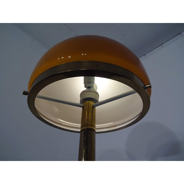 Metal Mushroom Floor Lamp in Brass and Glass from Cosack, Germany, 1960s For Sale - Image 7 of 17