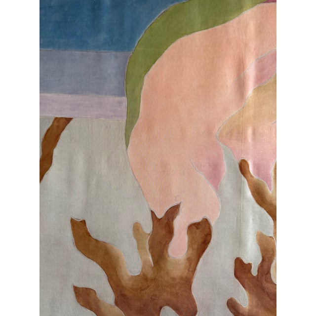 Hand-Dyed Tapestry Painting by French Artist, Marie Luare-Ilie, 1980s For Sale - Image 14 of 14