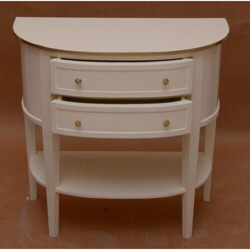 Stunning hand crafted and hand painted Ivory with Gold Italian Style Chest, comes with 2 drawers and lower shelf, with...