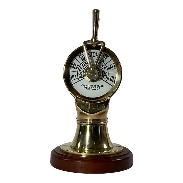 Solid Brass Ships Engine Telegraph by Joseph Harper and Sons For Sale