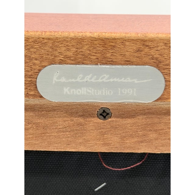 Late 20th Century Pair of KnollStudio Mid Century Modern Wood Armchairs For Sale - Image 10 of 10