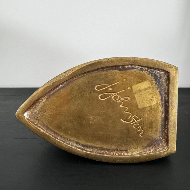 Vintage Modern Abstract Geometric Brass Vase by James Johnston For Sale In New York - Image 6 of 7