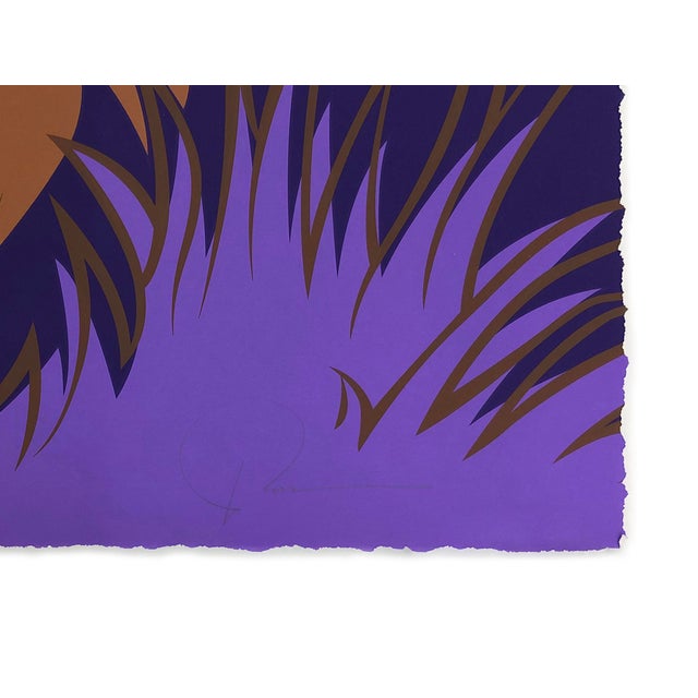 Screen print in colors on had torn Coventry Rag 335 gsm paper. Hand signed lower right corner by Pose. Hand numbered 10/25...