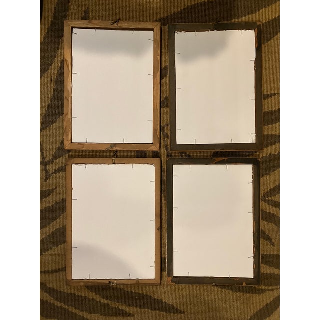 1930s 1930’s-4 Art Deco “Male Beach Play” Photo Copies Vintage Oak Wood Frames-Set of 4 For Sale - Image 5 of 6