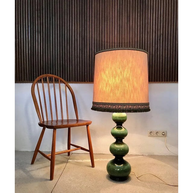 German Large Ceramic Table Lamp from Kaiser Leuchten, 1960s For Sale - Image 13 of 17