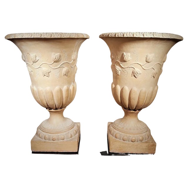 Antique Terracotta Cups, 1846, Set of 2 For Sale