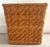 Gorgeous woven rattan vintage clean wastebasket.