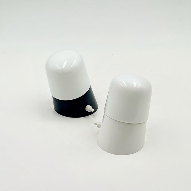 Italian Opaline Glass Wall Lights with Integrated Switches, 1970s, Set of 2 For Sale - Image 10 of 14