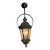 Outdoor Metal + Glass Three Light Lantern, Vintage For Sale