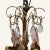 1940s 1940s Small 3 Bulb Venetian Crystal and Gilt Bronze Leaf Motif Chandelier For Sale - Image 5 of 6