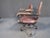 Rustic Vintage Metal and Wood Rolling Chairs For Sale - Image 3 of 8