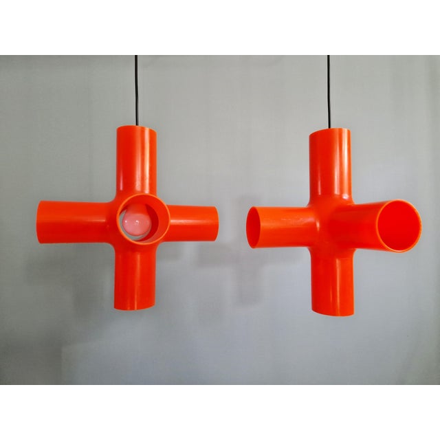 Crosslight Orange Pendant Light by Jan Melis & Ben Oostrum, 2000s For Sale - Image 9 of 16