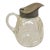 Antique American Art Nouveau Decorated Leaded Glass Creamer Syrup Pitcher For Sale