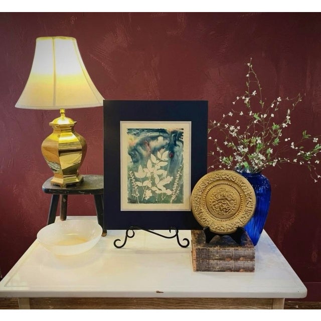 Original hand-pulled monoprint signed “P. Cherubini” and dated 2005. This contemporary botanical composition combines...