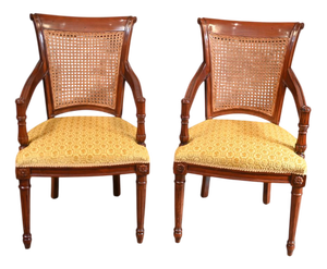 Regency Armchairs with Bergere Backs, 1930s, Set of 2