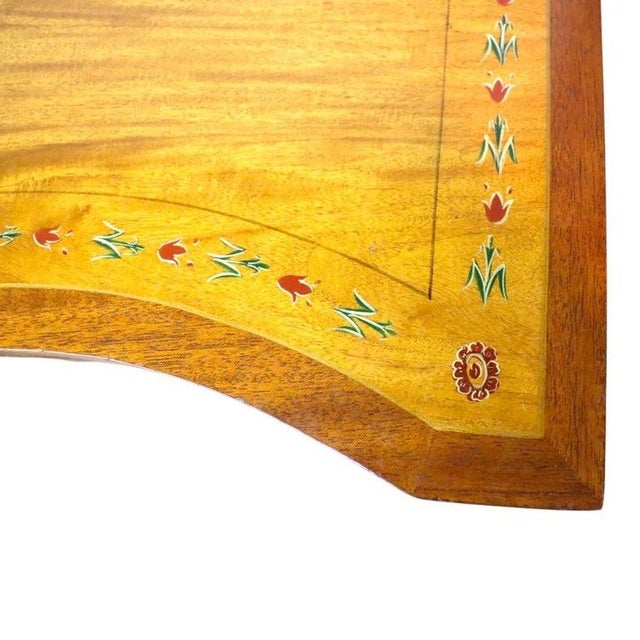 Wellington Hall Reproduction Adams Decorated Satinwood & Mahogany Table C1930 For Sale - Image 11 of 14