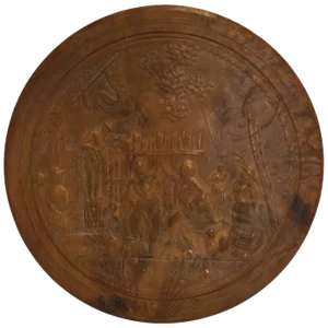 19th Century Empire "Fete Flamande" Pressed Wood Snuff Box