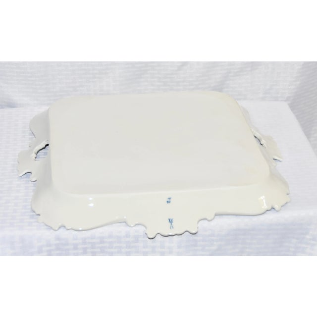 Blue Late 20th Century Large Meissen Porcelain Serving Tray in ‘Blue Onion’ Pattern For Sale - Image 8 of 10