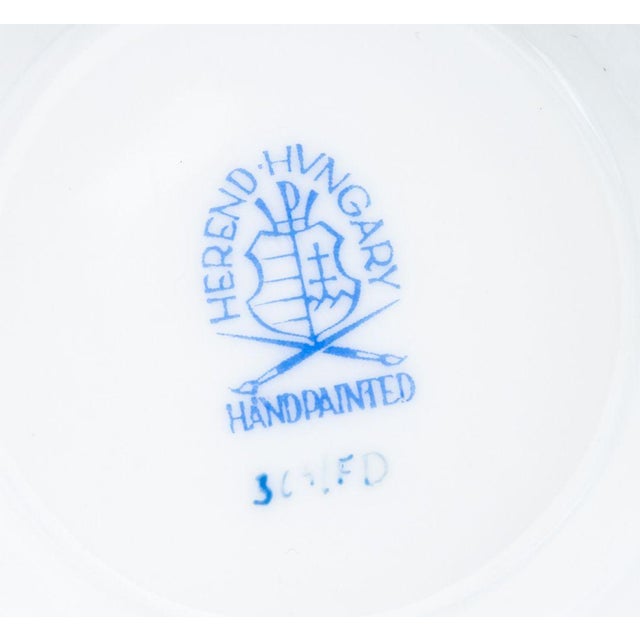 White Herend Porcelain Tableware, 3 Pcs For Sale - Image 8 of 17