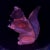 Cenedese Vintage Murano Cenedese Antonio Da Ros Alexandrite Purple Red Heart Italian Art Glass Squirrel Figurine For Sale - Image 4 of 5