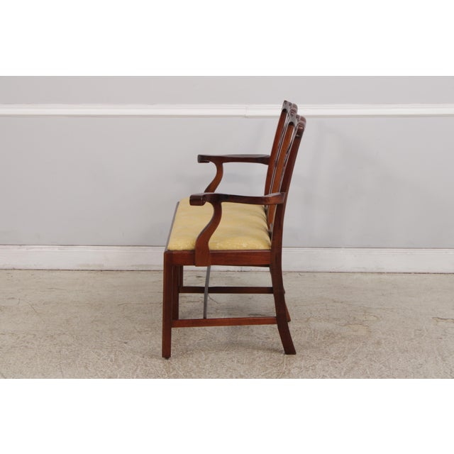 1970s Chippendale Style Mahogany Window Bench For Sale - Image 5 of 18