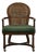 Century Furniture Solid Cherry French Regency Revival Cane Back Game Arm Chair For Sale
