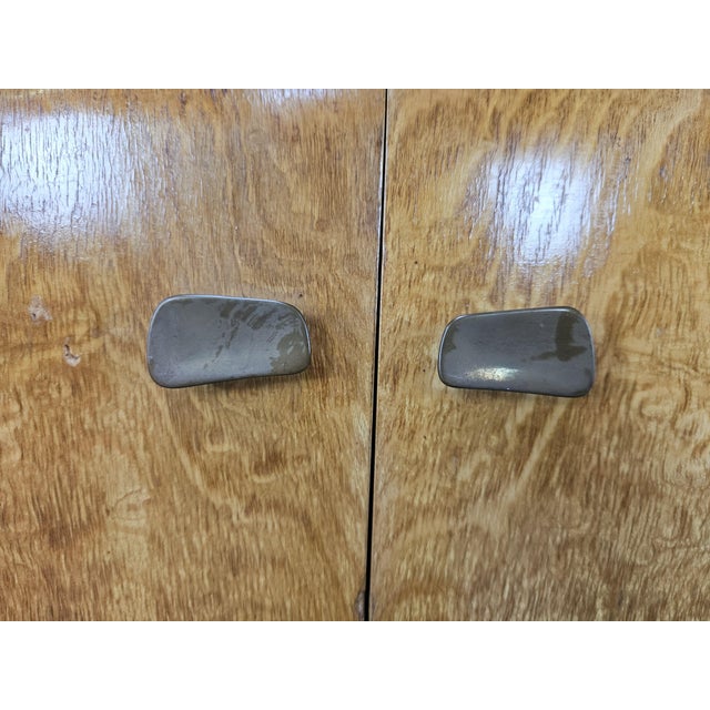 Vintage Maple Nightstands with Mirrored Tops, 1950s, Set of 2 For Sale - Image 10 of 16