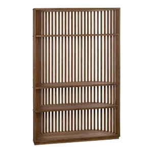 NOIR Opal Curved Bookcase, Teak