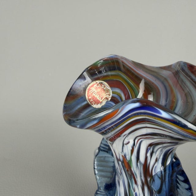 Glass Murano Glass Vase from Fratelli Toso, 1970s For Sale - Image 7 of 11