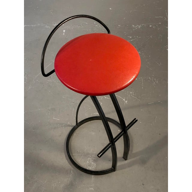 Post-Modern Bar Stools, France, 1980s, Set of 3 For Sale - Image 9 of 13