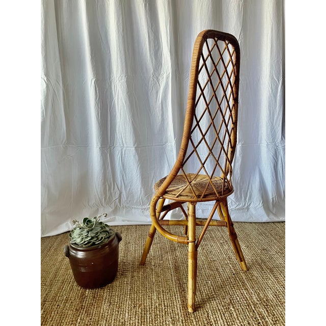 Vintage Rattan Chair, 1960s For Sale - Image 3 of 12