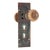 Vintage fluted passage door knob set made of bronze with a button center. One knob is 0.25 inch larger. Priced as two door...