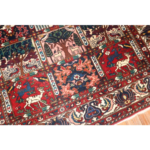 Persian Vintage Zabihi Collection Persian Bakhtiari Square Rug - 6'6" x 6'11" For Sale - Image 3 of 9