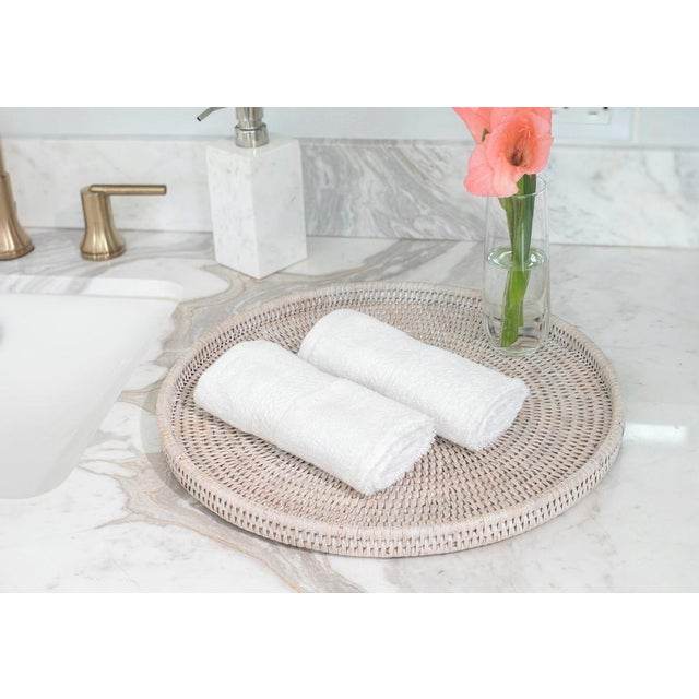 Our hand woven rattan round flat trays offer a great way to both decorate and protect your table. These trays are easy to...