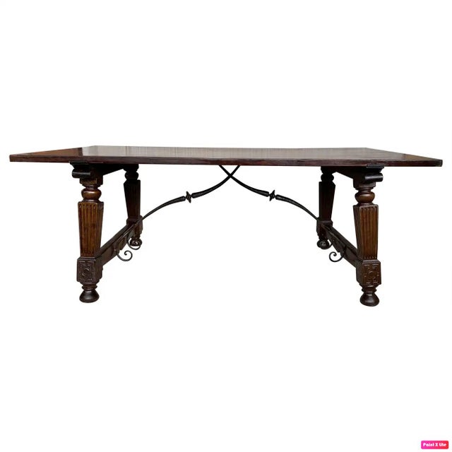 Mid 19th Century Spanish Walnut Fratino Dining Table For Sale - Image 13 of 13