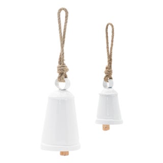 Rustic Metal Bell Ornament (Set of 8) For Sale