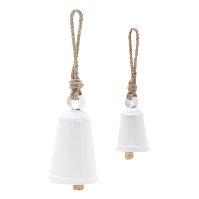 Rustic Metal Bell Ornament (Set of 8) For Sale