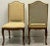 Louis XV Style French Style Side Chairs in Grasscloth W/ Brass Nailheads Att. To Grange - Pair For Sale In Atlanta - Image 6 of 6