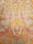 Antique Oushak Handmade Turkish Oriental Saffron, Coral & Light Blue Rug For Sale - Image 10 of 12