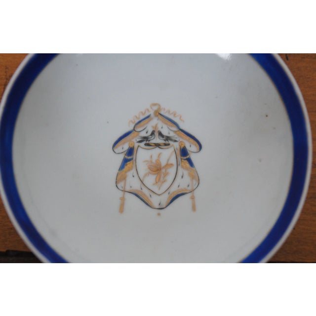 Antique 18th Century Chinese Export Qianlong Armorial Federal Porcelain China Set- 7 Pieces For Sale - Image 6 of 13