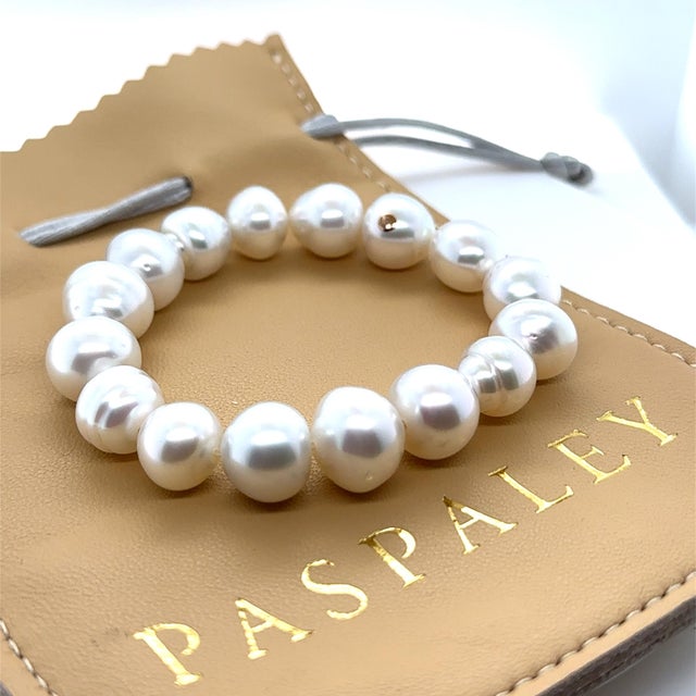 Gemstone Paspaley Delfini South Sea Pearl Strand Bracelet 11–14mm For Sale - Image 7 of 10