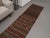 1970s Vintage Handmade Wool Cotton Brown Runner Rug For Sale - Image 4 of 11