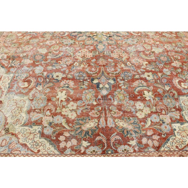 Antique Persian Mahal Rug - 08'01 X 11'05 For Sale - Image 4 of 9