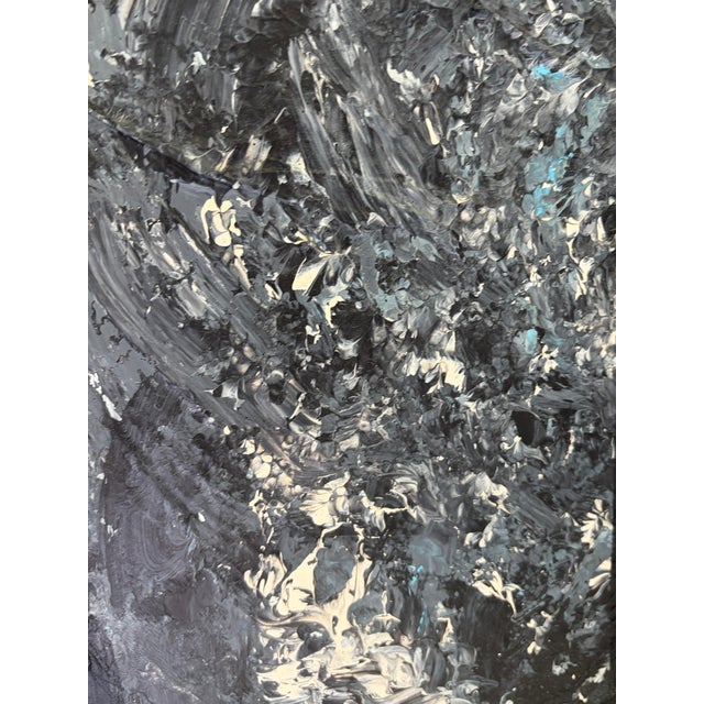 2020s Acrylic Abstract on Masonite Titled "Porte Des Étoiles" Stargate 24" H by Yjr For Sale - Image 5 of 6