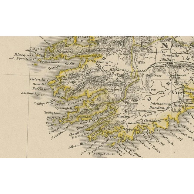 Map of Ireland with Provincial and County Divisions, 1851 For Sale - Image 9 of 10