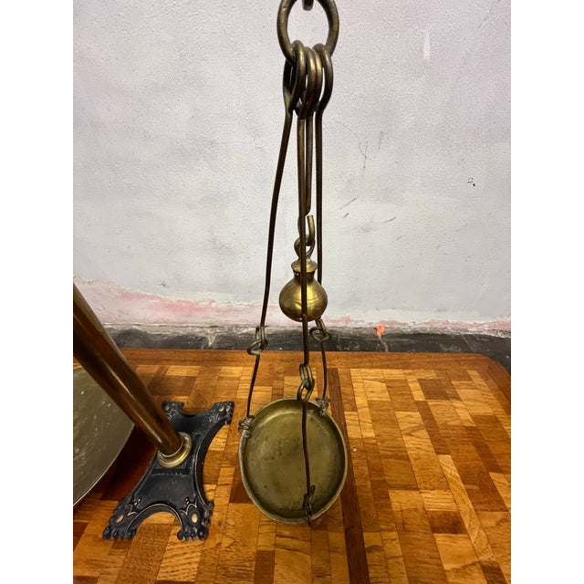 Early 20th Century Vintage W.& T. Avery Brass/ Cast Iron Beam Scale For Sale - Image 5 of 12