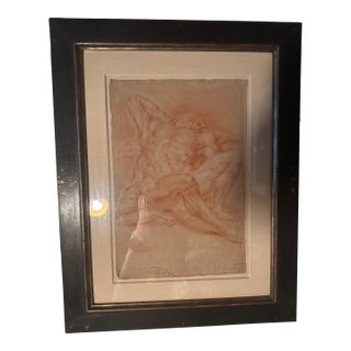 18th Century Johann Elias Ridinger Male Academy Drawing For Sale