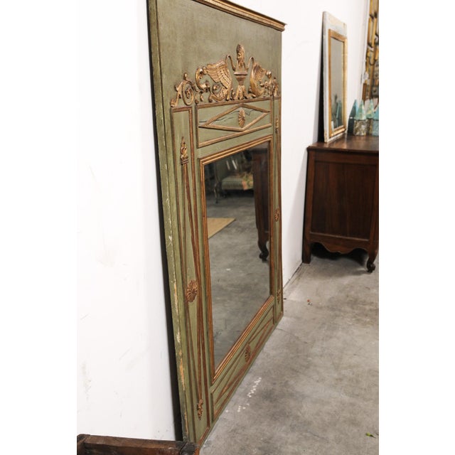 Large 19th C. Trumeau Mirror With Swan Motif For Sale - Image 12 of 16